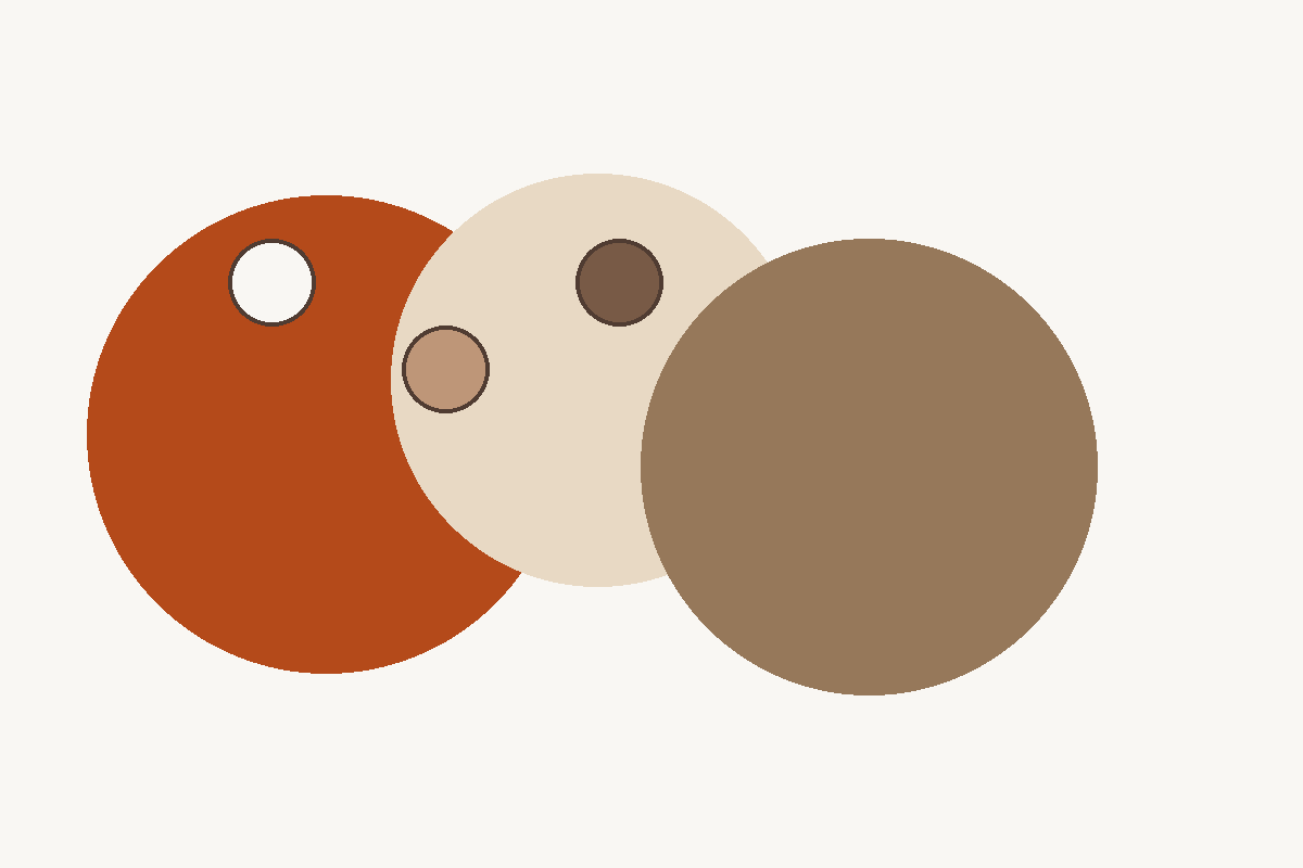 Abstract duotone composition evoking vintage marbles